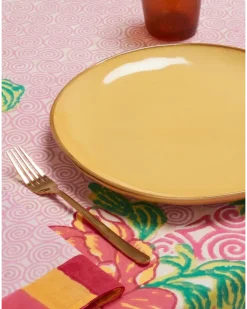 Tischdecke mit Camelia Magenta-Print - Rosa