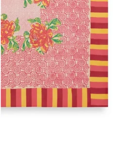 Tischdecke mit Camelia Magenta-Print - Rosa