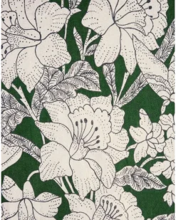 Tischdecke mit "Lilium Avorio"-Print (180x280cm) - Grün