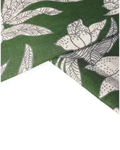 Tischdecke mit "Lilium Avorio"-Print (180x350cm) - Grün