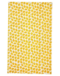 Tischdecke mit Zitronen-Print - Weiß