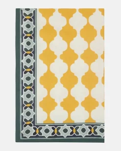 Tischdecke Plaza Medium aus Leinen Multicolor