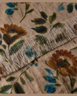 Tischdecke Sollievo aus Leinen Multicolor