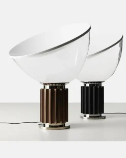 Tischleuchte Taccia Small by Achille und Pier Giacomo Castiglioni (EU-Stecker Braun
