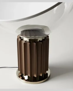 Tischleuchte Taccia Small by Achille und Pier Giacomo Castiglioni (EU-Stecker Braun
