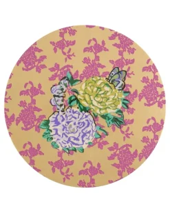 Tischset mit Blumen-Print - Gold
