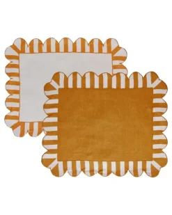 Tischset mit Wellensaum - Nude