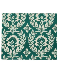Tischsets aus Leinen mit Blatt-Print (2er-Set) - Grün