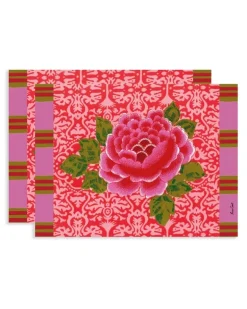 Tischsets mit Blumenprint - Rosa