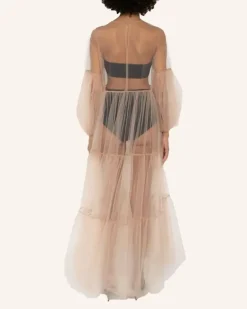 Tüllkleid Alena beige Nude