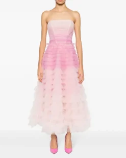 Tüllkleid mit Farbverlauf-Optik - Rosa