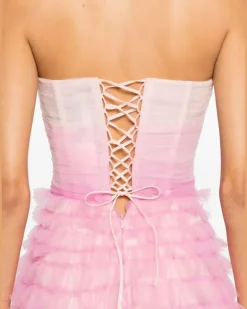 Tüllkleid mit Farbverlauf-Optik - Rosa