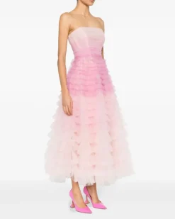 Tüllkleid mit Farbverlauf-Optik - Rosa