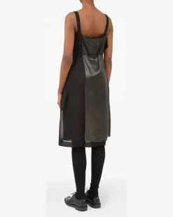 Tüllkleid mit Logo-Stickerei - Schwarz