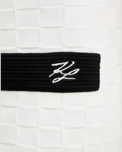 Tüllkleid mit Logo-Stickerei - Weiß