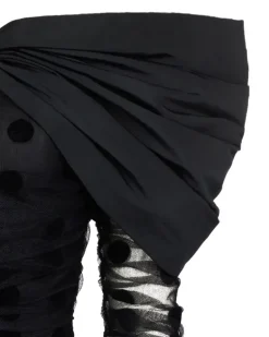 Tüllkleid mit Oversized-Schleife - Schwarz