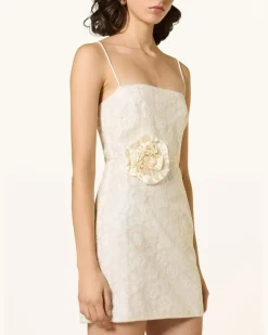 Tüllkleid Mit Pailletten weiss Creme