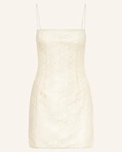 Tüllkleid Mit Pailletten weiss Creme