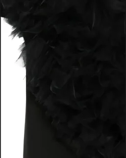 Tüllkleid mit Rüschen - Schwarz