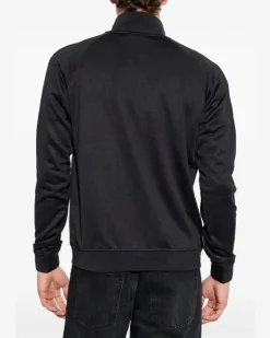 T-NORM-AA2 Sweatshirtjacke mit Glanzoptik - Schwarz
