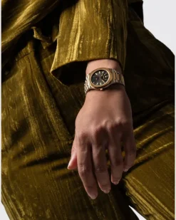 Tone Mellow Automatikuhr aus Edelstahl Gold