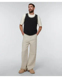 Top aus einem Baumwollgemisch Schwarz