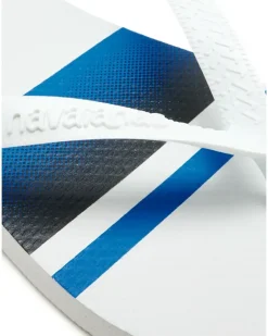 Top Basic Flip-Flops mit Logo-Prägung - Weiß