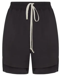 Tower boxers in black wool-silk jersey - Schwarz