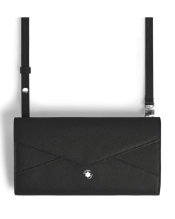 Tragbare Continental-Brieftasche Montblanc Envelope - Schwarz - Leder - MB220344 - Brieftaschen