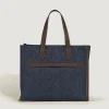 Tragetasche aus 4810 Denim - Blau - Stoff und Leder - MB221588 - Tragetaschen