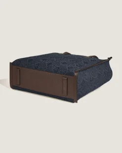 Tragetasche aus 4810 Denim - Blau - Stoff und Leder - MB221588 - Tragetaschen