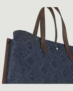 Tragetasche aus 4810 Denim - Blau - Stoff und Leder - MB221588 - Tragetaschen