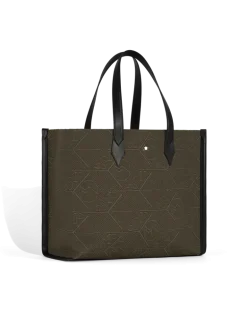 Tragetasche aus 4810 Jacquard - Khaki - Stoff und Leder - MB220258 - Tragetaschen