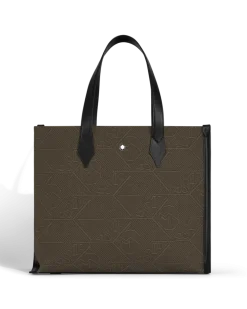 Tragetasche aus 4810 Jacquard - Khaki - Stoff und Leder - MB220258 - Tragetaschen