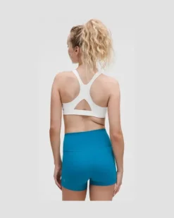 Trainings-BH aus Ultralu mit quadratischem Ausschnitt Mittlerer Halt B/C-Cups für Frauen – Größe in White