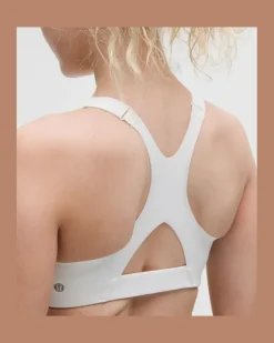 Trainings-BH aus Ultralu mit quadratischem Ausschnitt Mittlerer Halt B/C-Cups für Frauen – Größe in White