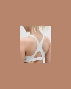 Trainings-BH aus Ultralu mit quadratischem Ausschnitt Mittlerer Halt B/C-Cups für Frauen – Größe in White
