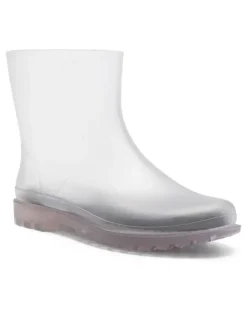 Transparente Regenstiefel mit Profilsohle - Grau