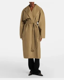 Trenchcoat Amapola aus Seide Beige