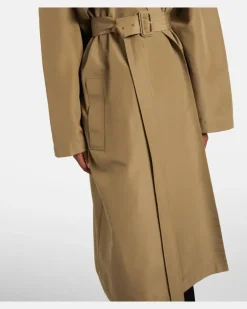 Trenchcoat Amapola aus Seide Beige