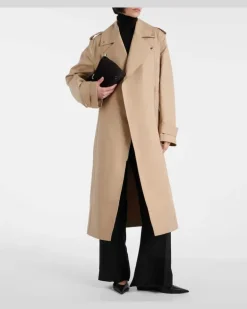 Trenchcoat aus Baumwolle Beige