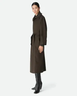 Trenchcoat aus Baumwolle-Grün - Damen