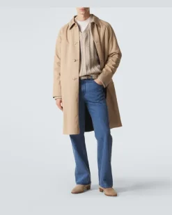 Trenchcoat aus Baumwoll-Gabardine Beige