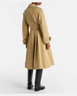 Trenchcoat aus Baumwoll-Gabardine Beige