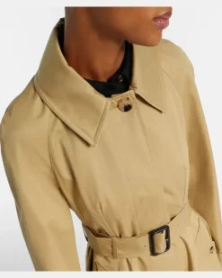 Trenchcoat aus Baumwoll-Gabardine Beige