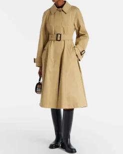 Trenchcoat aus Baumwoll-Gabardine Beige
