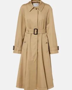 Trenchcoat aus Baumwoll-Gabardine Beige