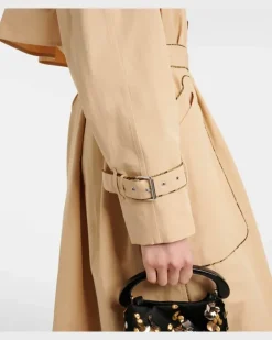 Trenchcoat aus Baumwollpopeline Beige