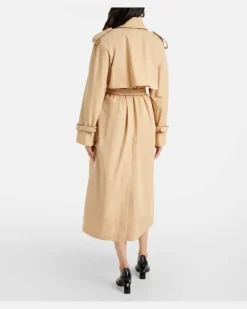 Trenchcoat aus Baumwollpopeline Beige