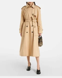 Trenchcoat aus Baumwollpopeline Beige